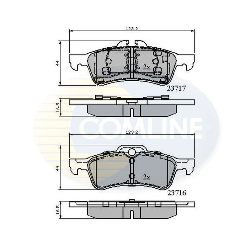 Comline Front & Rear Pads fits Mini Mini 2006 on