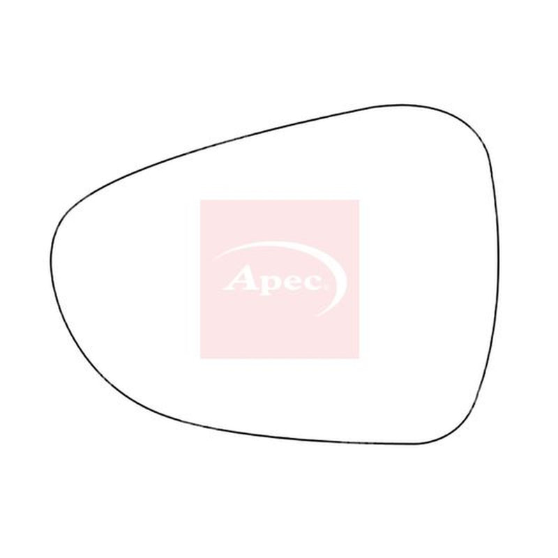 Apec Exterior Wing Mirror Glass Left fits Citroën C3 II 2009-2016