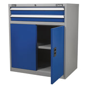 Sealey Industrial Cabinet 2 Drawer & 1 Shelf Double Locker API8810 Sealey - Dynamic Drive