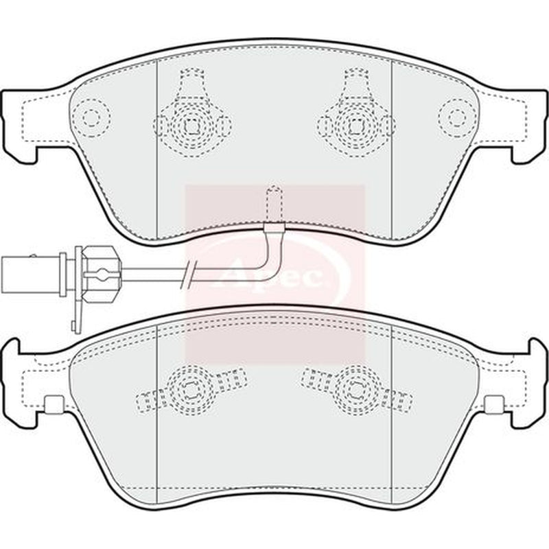 Apec Front Brake Pad Set fits Audi A6 C6 2006-2011