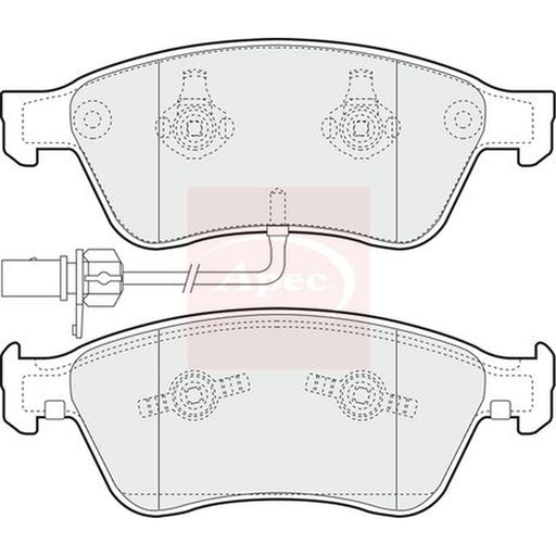 Apec Front Brake Pad Set fits Audi A6 C6 2006-2011