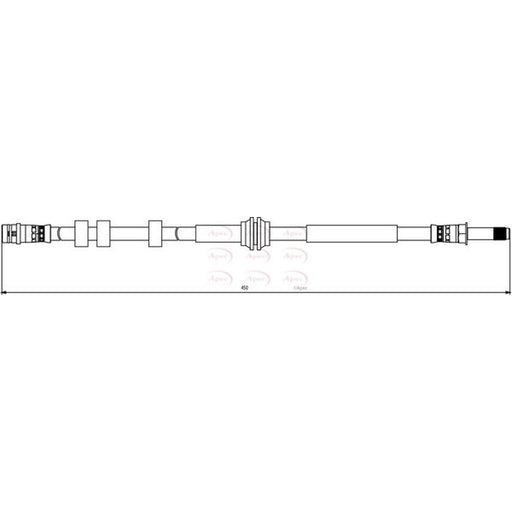 Apec Brake Hydraulic Hose Line Rear fits Audi A4 Allroad B8 2009-2016 2.0 3.0