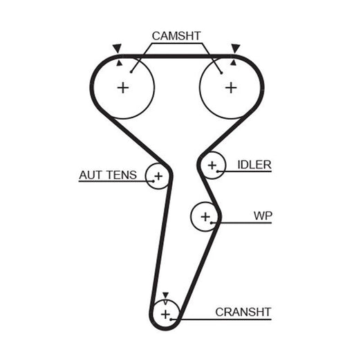 Gates Timing Belt Cambelt 154 Teeth fits Mitsubishi Carisma 1995-2006 1.8