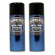 2x 400ml Hammerite HAmmERED BLACK Direct to Rust Metal Spray Paint Aerosol 400ml Hammerite - NN4 Online 