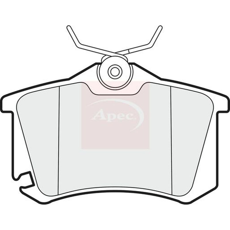 Apec Rear Brake Pad Set fits Seat Toledo III 2004-2009 1.4 1.6 1.8 1.9 2.0