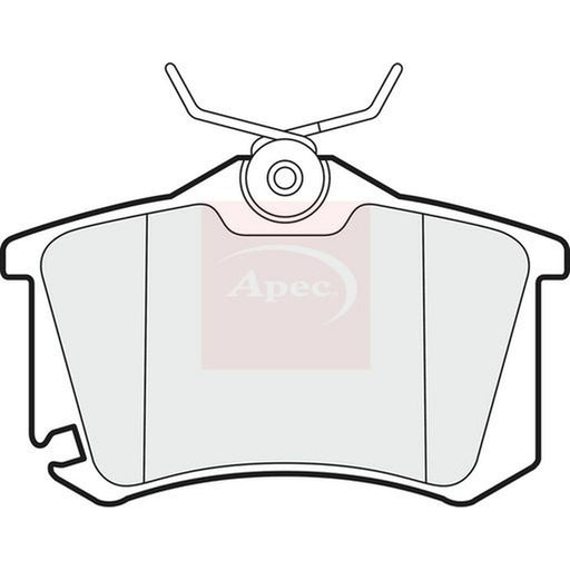 Apec Rear Brake Pad Set fits Seat Toledo III 2004-2009 1.4 1.6 1.8 1.9 2.0