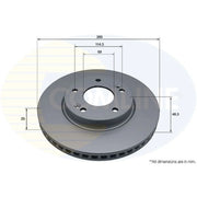 Comline Front Brake Internally Vented Discs & Pads fits Kia Niro II 2022 on 1.6