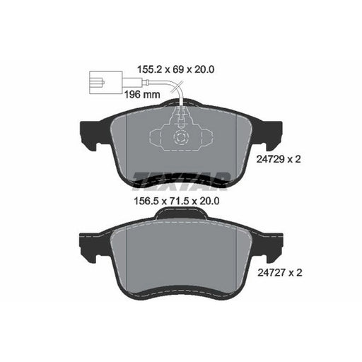 Textar Front Brake Pad Set 2472901