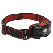 Sealey Head Torch 3W SMD & 2 Red LED 3 x AAA Cell HT03LED Sealey - Dynamic Drive