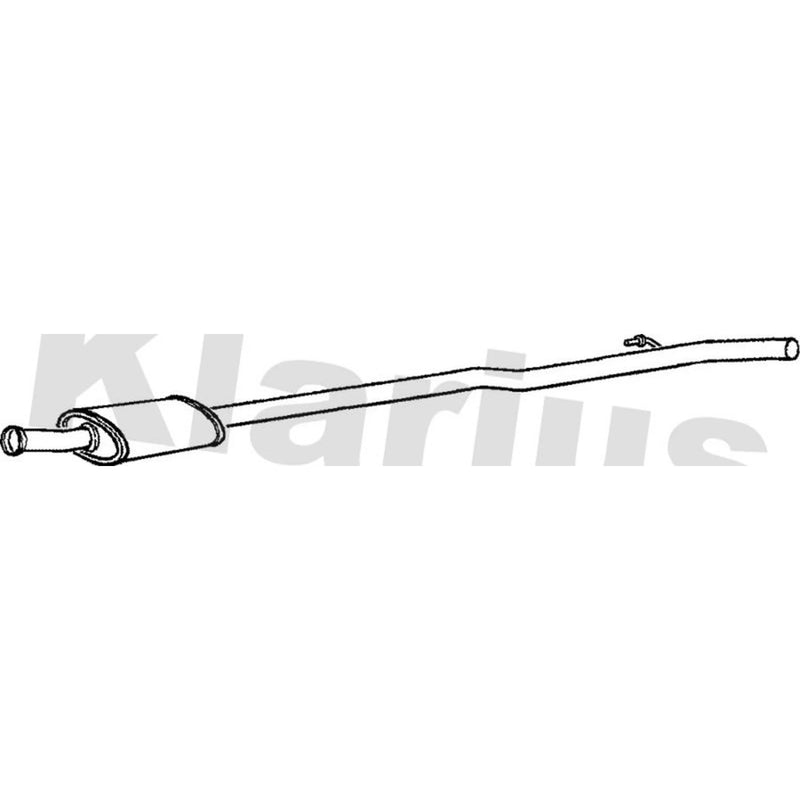 Klarius Box With Centre Pipe Centre fits Renault Clio 1998-2005 1.4
