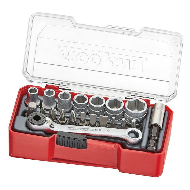 Teng Tools 1/4" Socket Set 6 pt With Belt Clip 20 Pieces Teng Tools - Dynamic Drive