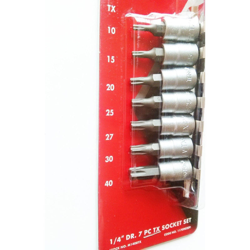 Teng Tools 1/4" TX Bit Socket Clip Rail Set 8 Pieces Teng Tools - Dynamic Drive