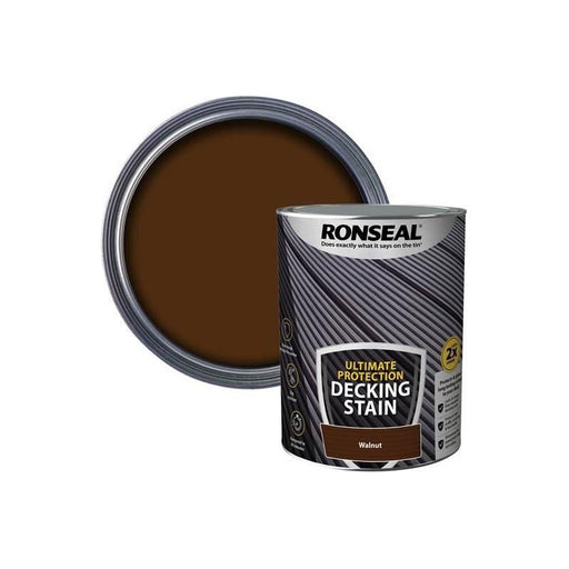 Ronseal Ultimate Protection Decking Stain Walnut 5 litre Ronseal - NN4 Online