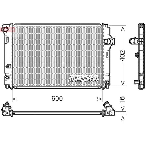 Denso Engine Radiator fits Toyota Yaris Hatchback 2015-2020 1.5