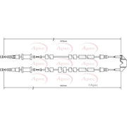 Apec Handbrake Cable Right Rear CAB1475