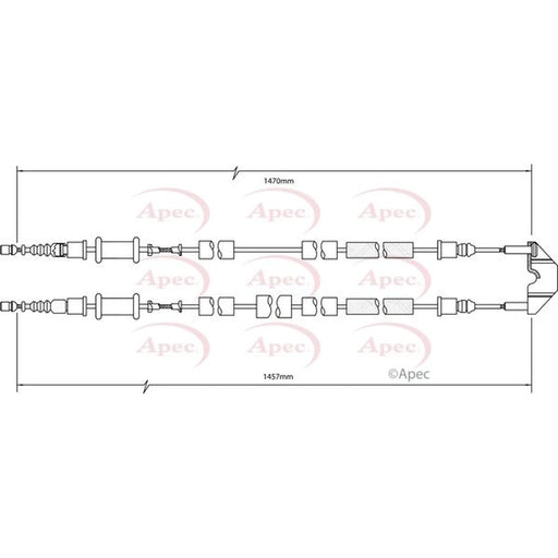 Apec Handbrake Cable Right Rear CAB1475