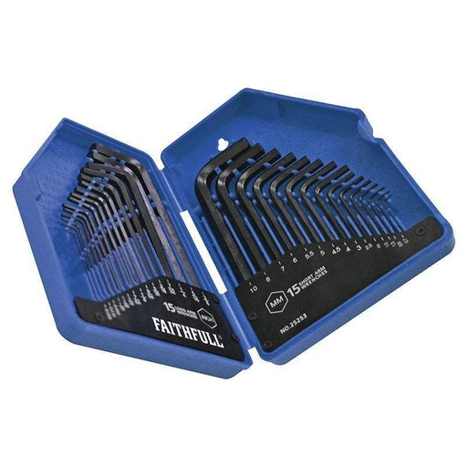 Faithfull Metric/Imperial Hex Key Set, 30 Piece Faithfull - NN4 Online