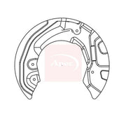 Apec Brake Disc Splash Guard Front Right fits Alpina D3 2005-2008 2.0