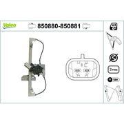 Valeo Electric Window Regulator Lifter Right Front 850881
