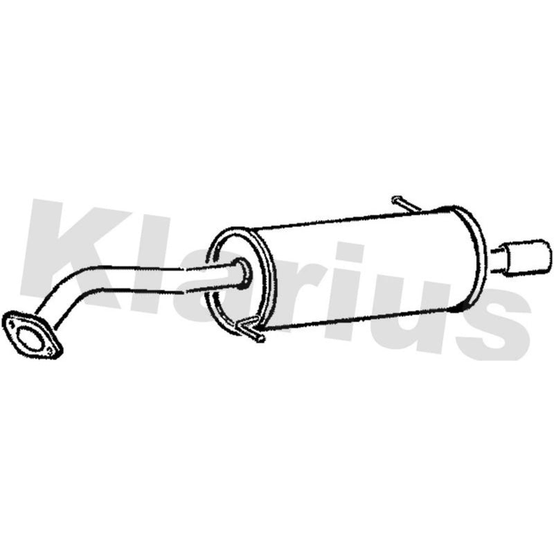 Klarius Box With Tail Pipe Rear fits Mazda 323 F/P 1998-2004 1.6 1.9