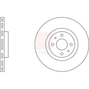 Apec Front Brake Vented Discs & Pads fits Chrysler Delta 2011 on 1.4 1.6