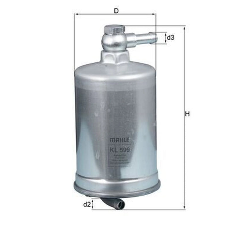 Mahle Fuel Filter Element fits Audi A4 B7 2004-2009 2.7 3.0