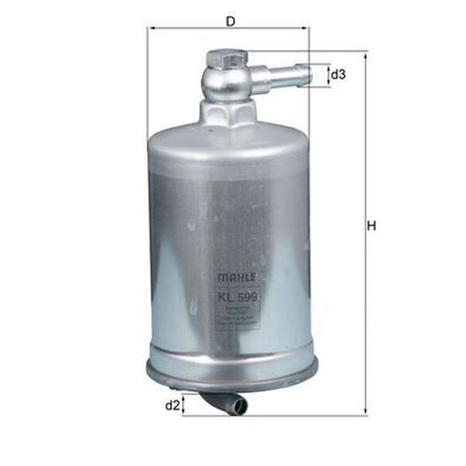 Mahle Fuel Filter Element fits Audi A4 B7 2004-2009 2.7 3.0