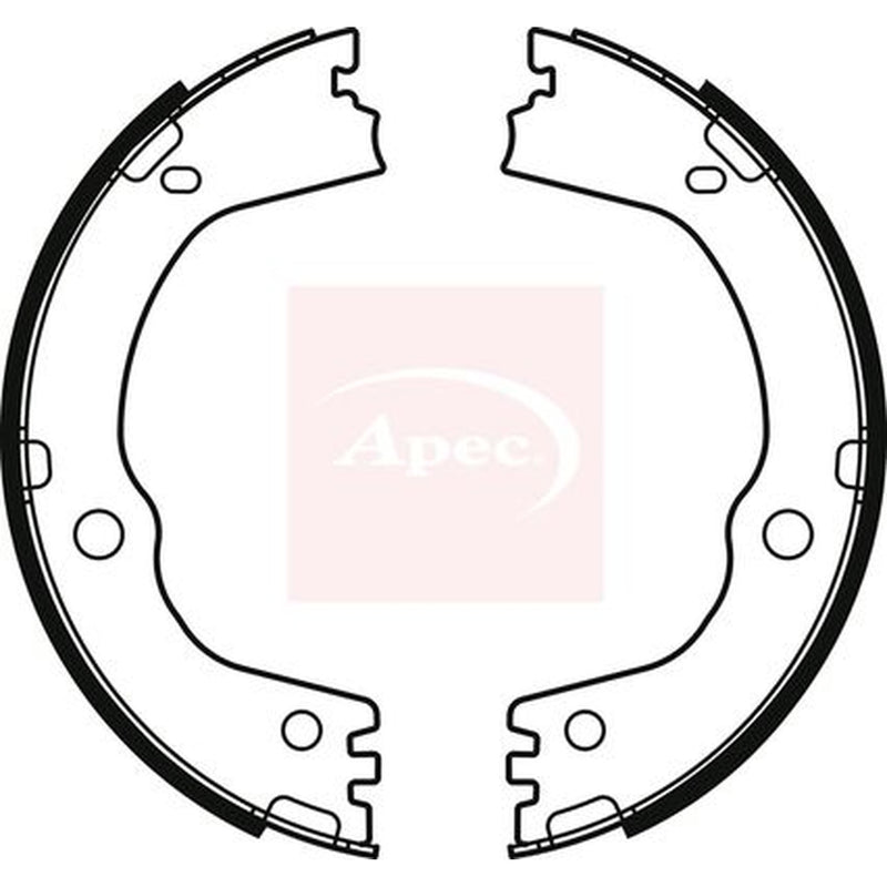 Apec Parking Brake Shoe Set fits Hyundai Santa Fé II 2009-2012 2.0 2.2