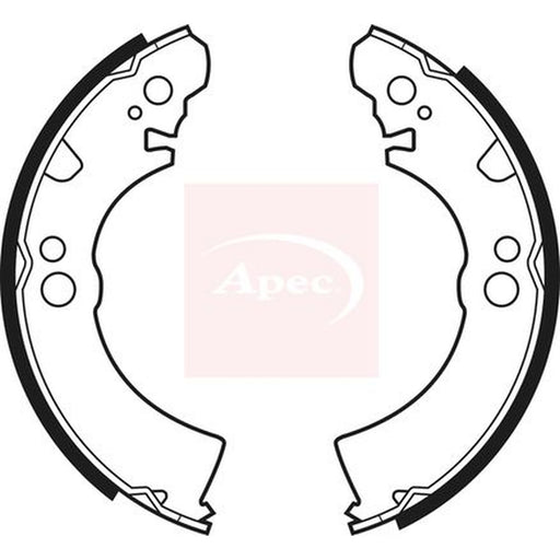 Apec Brake Shoe Set Axle Kit fits Nissan Figaro 1991-1992 1.0