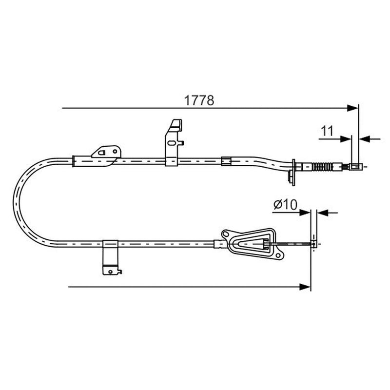 Bosch Handbrake Cable Rear 1 987 482 304