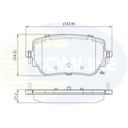 Comline Front & Rear Brake Discs & Pads fits Mercedes-Benz A-Class 2018-2019