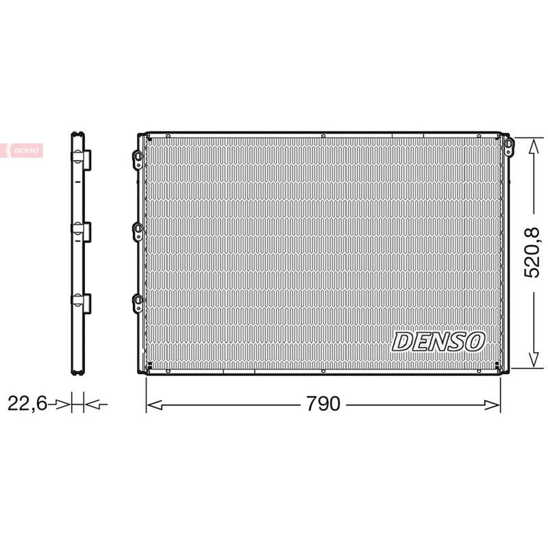 Denso Air Conditioning Condenser fits Vdl Futura 2010-2016
