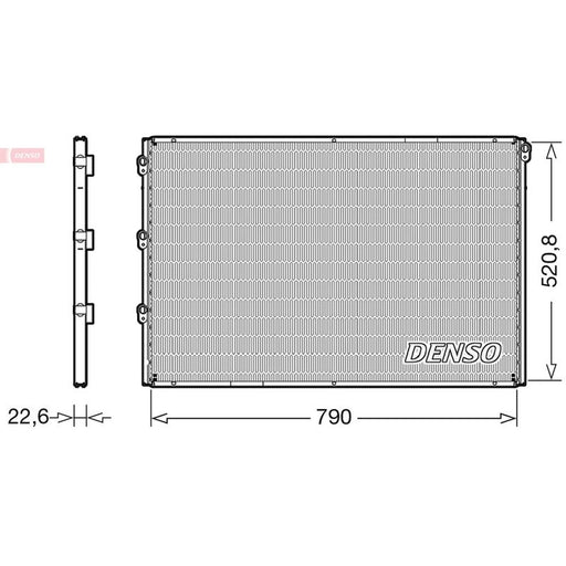 Denso Air Conditioning Condenser fits Vdl Futura 2010-2016