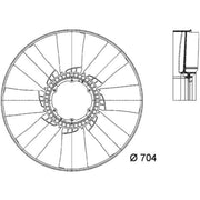 Mahle Radiator Cooling Fan Blade fits Renault Trucks Magnum 2000 on