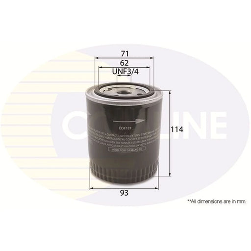 Comline Engine Oil Filter fits Carbodies FL2 1985-1989 2.5
