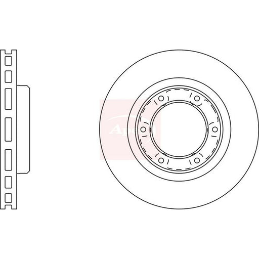 Apec 2 x Vented Brake Discs fits Toyota Land Cruiser 80 1990-1997 4.2 4.5