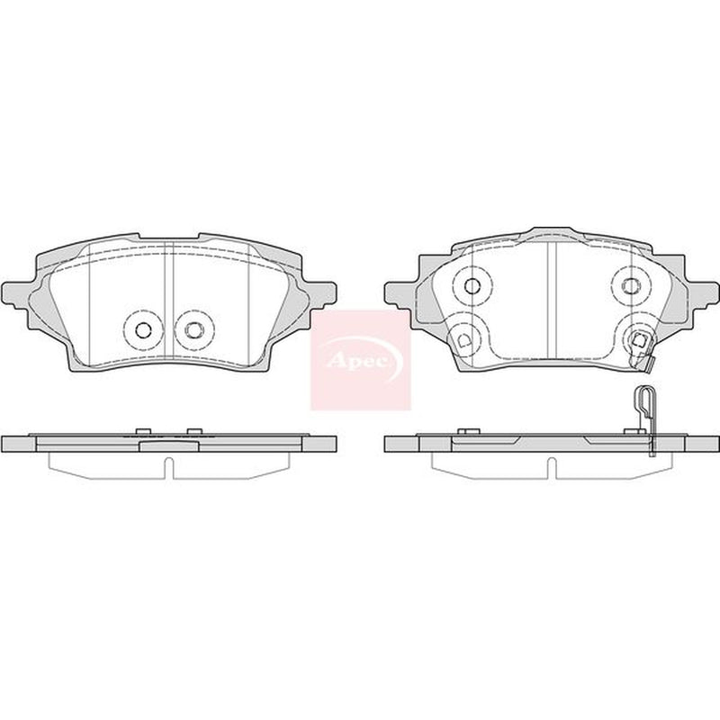 Apec Rear Brake Solid Discs & Pads fits Toyota C-Hr 2016 on 1.2 1.8