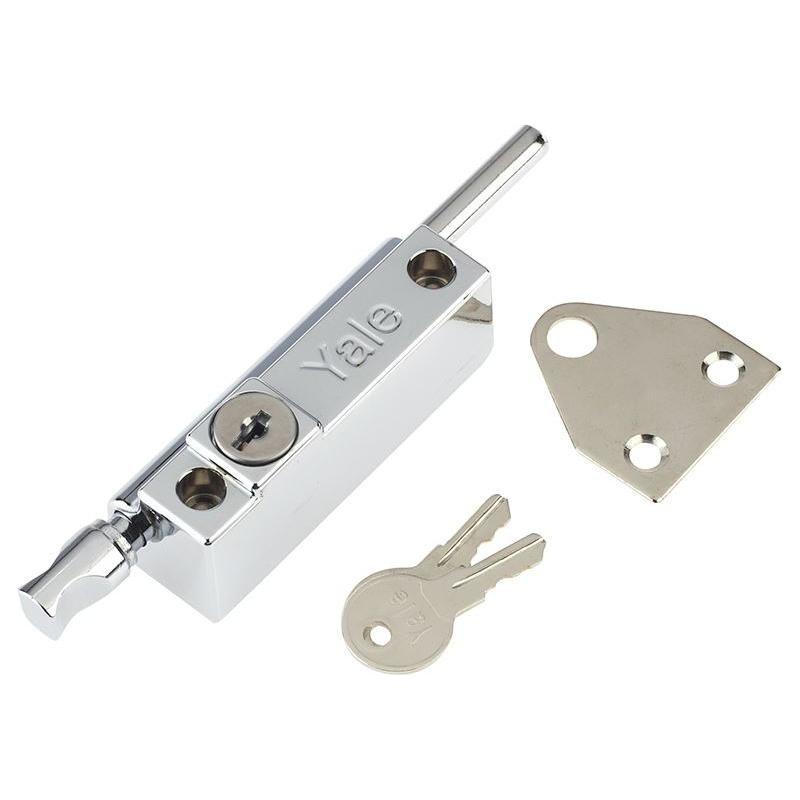 Yale Locks P124 Door Push Bolt Polished Chrome Finish Visi Yale Locks - Town Tools