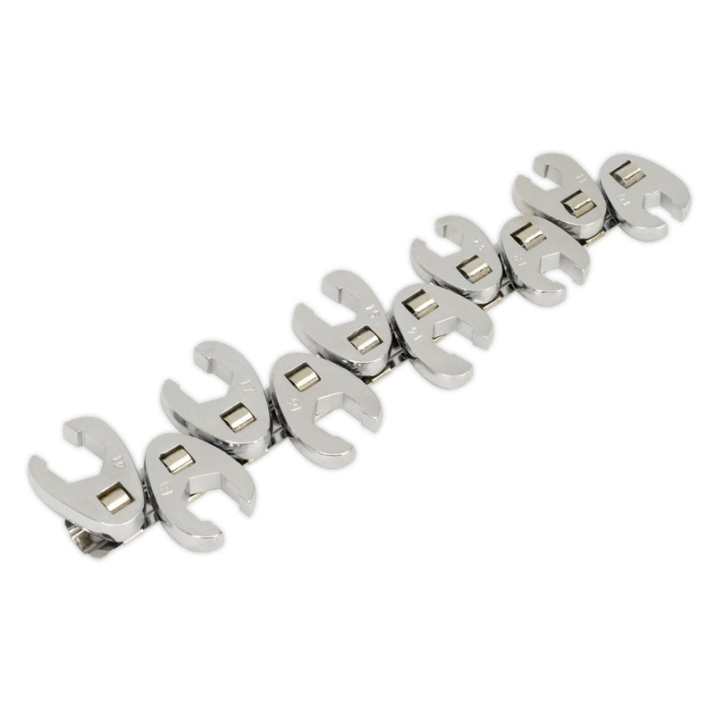 Seigen by Sealey Crow's Foot Wrench Set 10pc Flare Nut 3/8"Sq Drive Metric S0845 Sealey  - Dynamic Drive