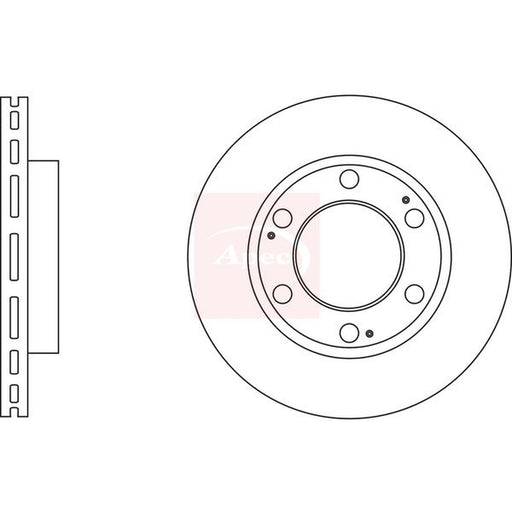 Apec 2 x Vented Brake Discs fits Ssangyong Rexton / Rexton II 2004 on 2.7