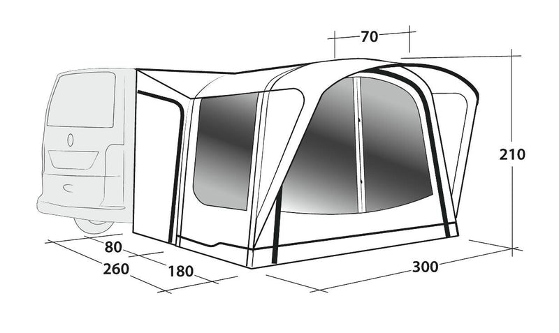 Outwell California Highway Driveaway Awning Grey Outwell - Dynamic Drive