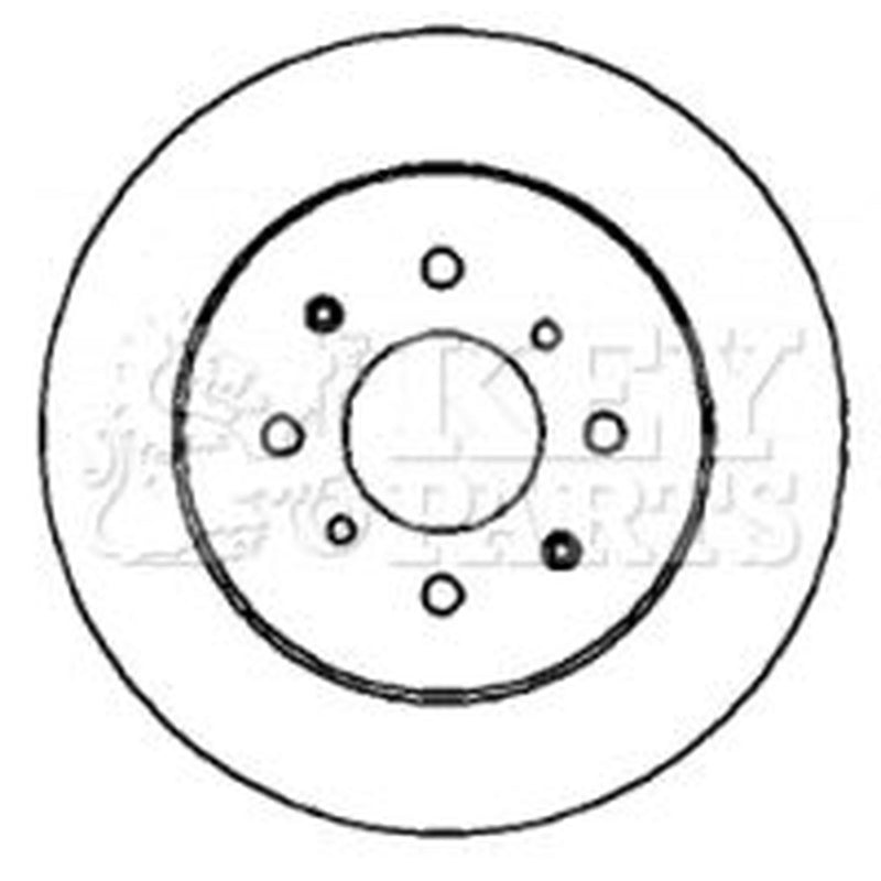 Key Parts Rear Brake Solid Discs & Pads fits Honda Civic Aerodeck 1998-2001 1.6