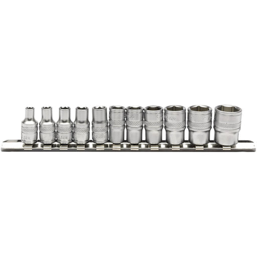 Draper Imperial Socket Set on a Metal Rail, 1/4" Sq. Dr. (11 Piece) 16488 Draper - Dynamic Drive