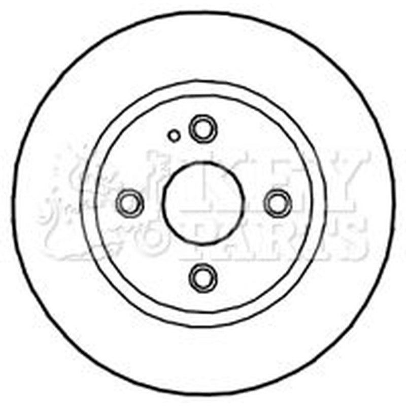 Key Parts 2 x Vented Brake Discs fits Mazda 2 2007-2015 1.3 1.4 1.5 1.6
