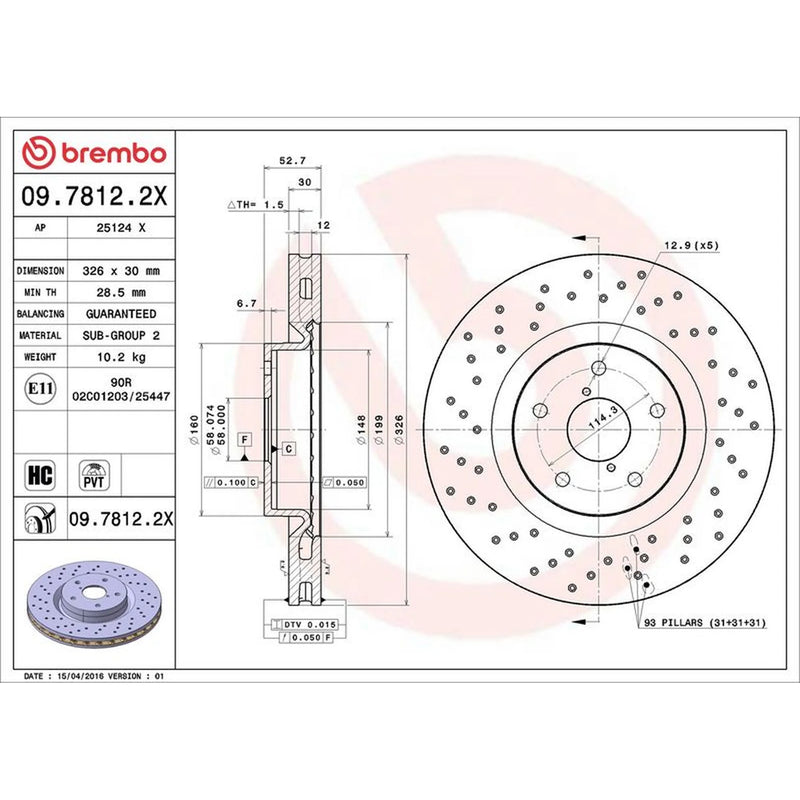 Brembo Xtra Front / & Rear / Brake Discs & Pads fits Subaru Impreza 2009-2014