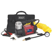 Sealey Tyre Inflator/Mini Air Compressor 12V Heavy-Duty MAC06 Sealey - Dynamic Drive