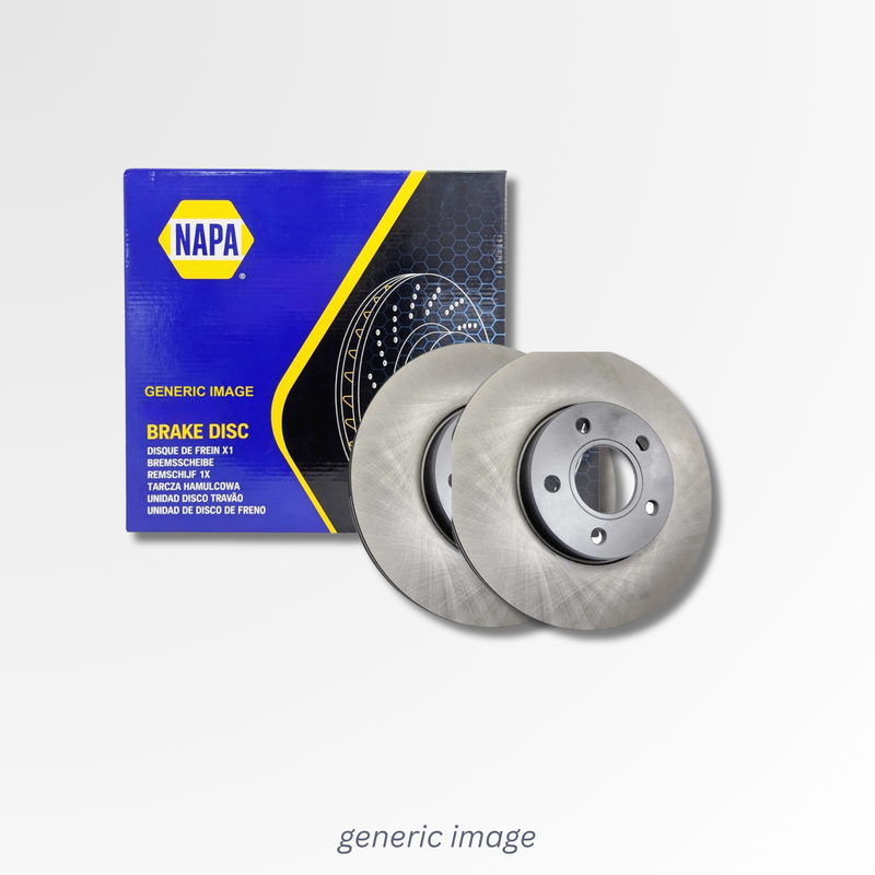 NAPA 2 x Solid Rear Brake Discs NBD6098-x2