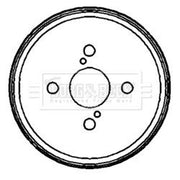 Borg & Beck Brake Drum Assembly Rear BBR7130