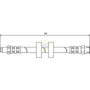 NAPA Brake Hydraulic Hose Line Front fits Audi 100 C3 1982-1990 1.8 2.0 2.2 2.3