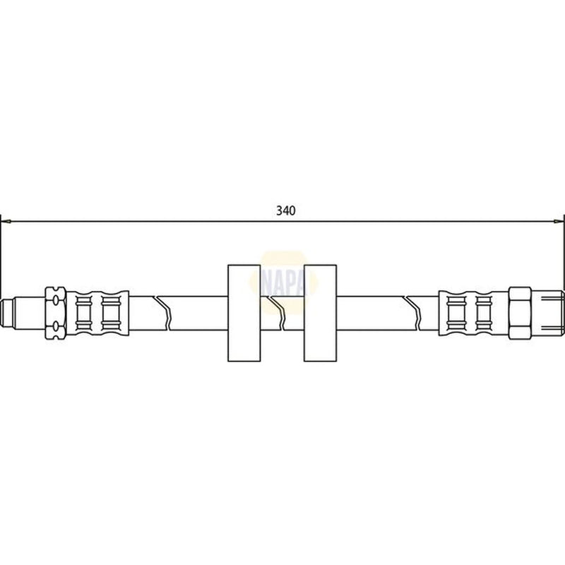 NAPA Brake Hydraulic Hose Line Front NBH1110
